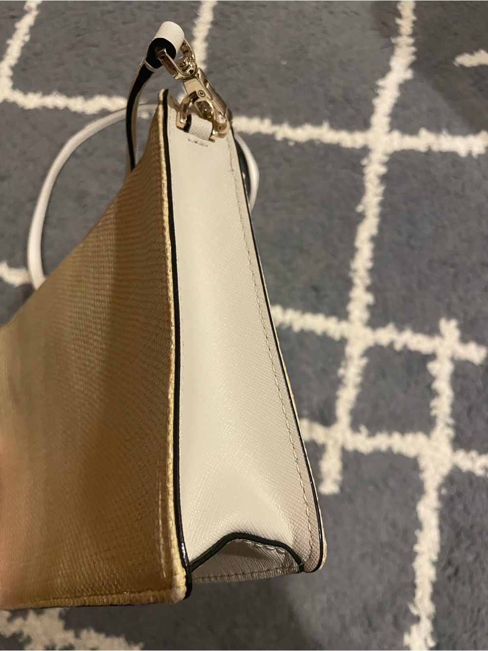 kate spade Cream and Natural Straw Crossbody with Gold-Tone Hardware - Picture 4 of 9